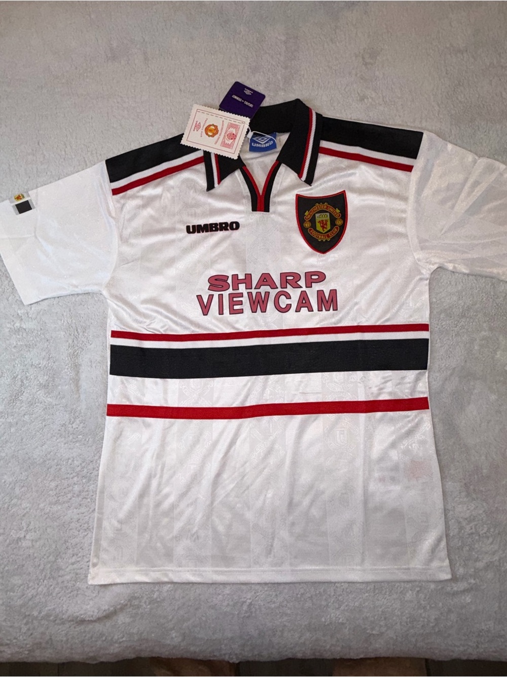 Umbro Vintage Manchester United Away DAVID BECKHAM 7 Size L